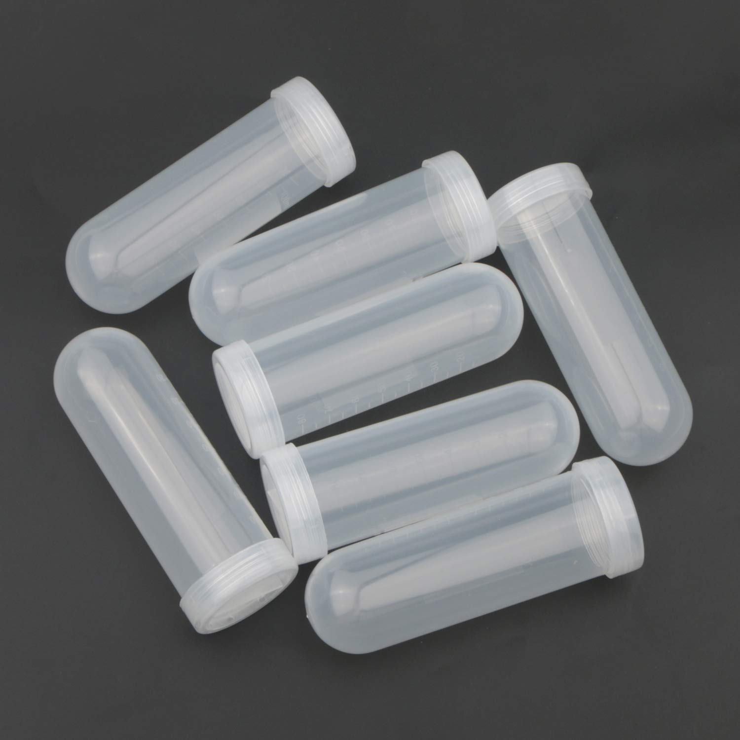 Lot de 10 tubes de centrifugeuse en plastique avec fond rond et graduation en polypropylène 100 ml