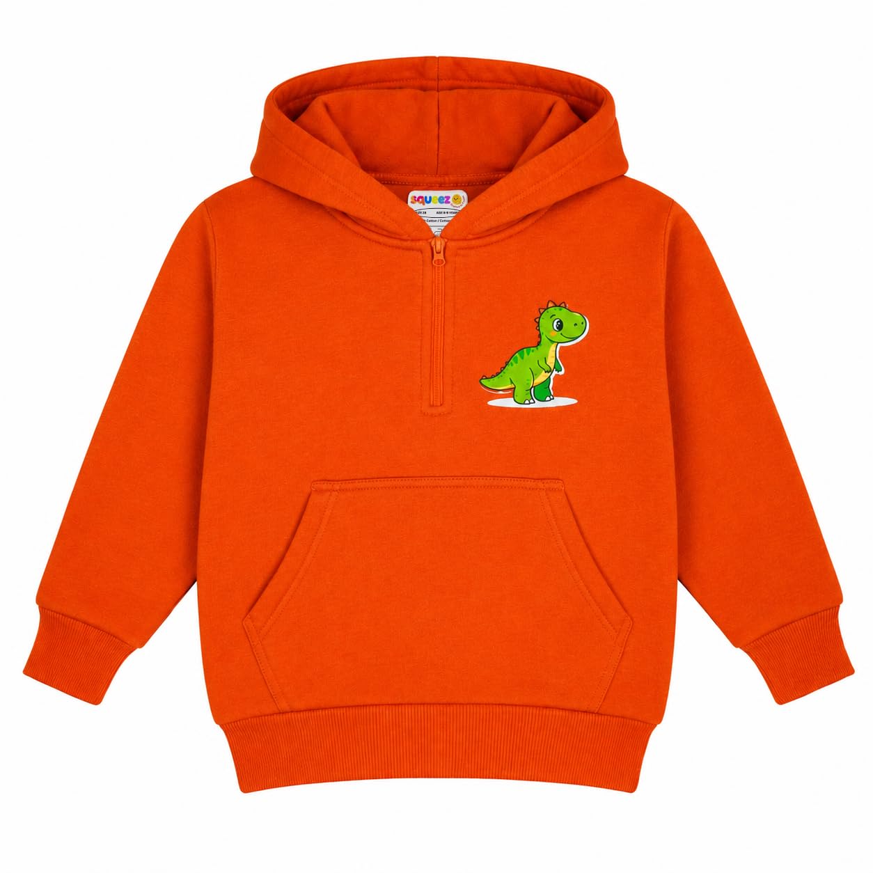 Kids Hoodie for Boys and Girls | Winter wear Hooded Sweatshirt with Graphic Print | Kangaroo Pockets | Regular Fit | Unisex Design for 4 to 11 yrs | Orange and Red Color Option-image-26