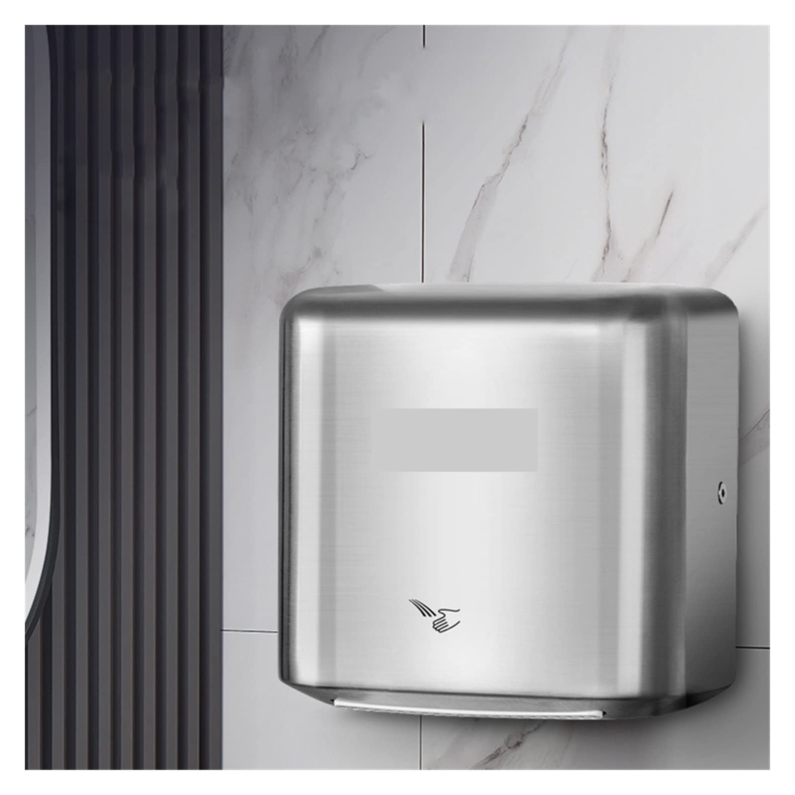Secador de Manos, Secador de manos eléctrico Sensor infrarrojo pelo automático Baño Interruptor aire caliente Instalación sin perforaciones Teléfono móvil