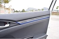 Vista 6 de LEXLEY 4 piezas de panel de puerta interior moldura de puerta cubierta ABS estilo fibra de carbono estilo calcomanía accesorios para Honda 4 puertas