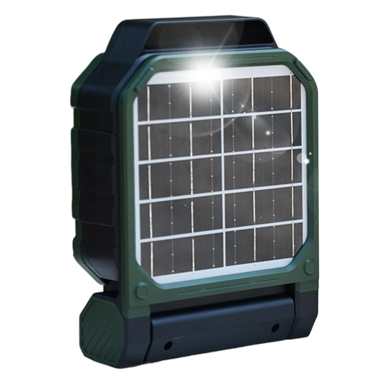 Ventilatori per Esterno con Timer, 4 Velocità, Luce LED e Raffreddamento | Ventilatori Da Campeggio Ricaricabili USB Per Esterni Interno, Ufficio, Viaggio, Escursionismo, Campeggio, Pesca, Blackou