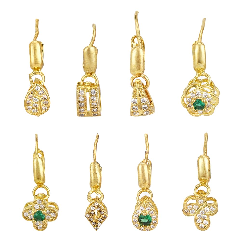 DELORIGIN 8pcs Brass Pendant Finding