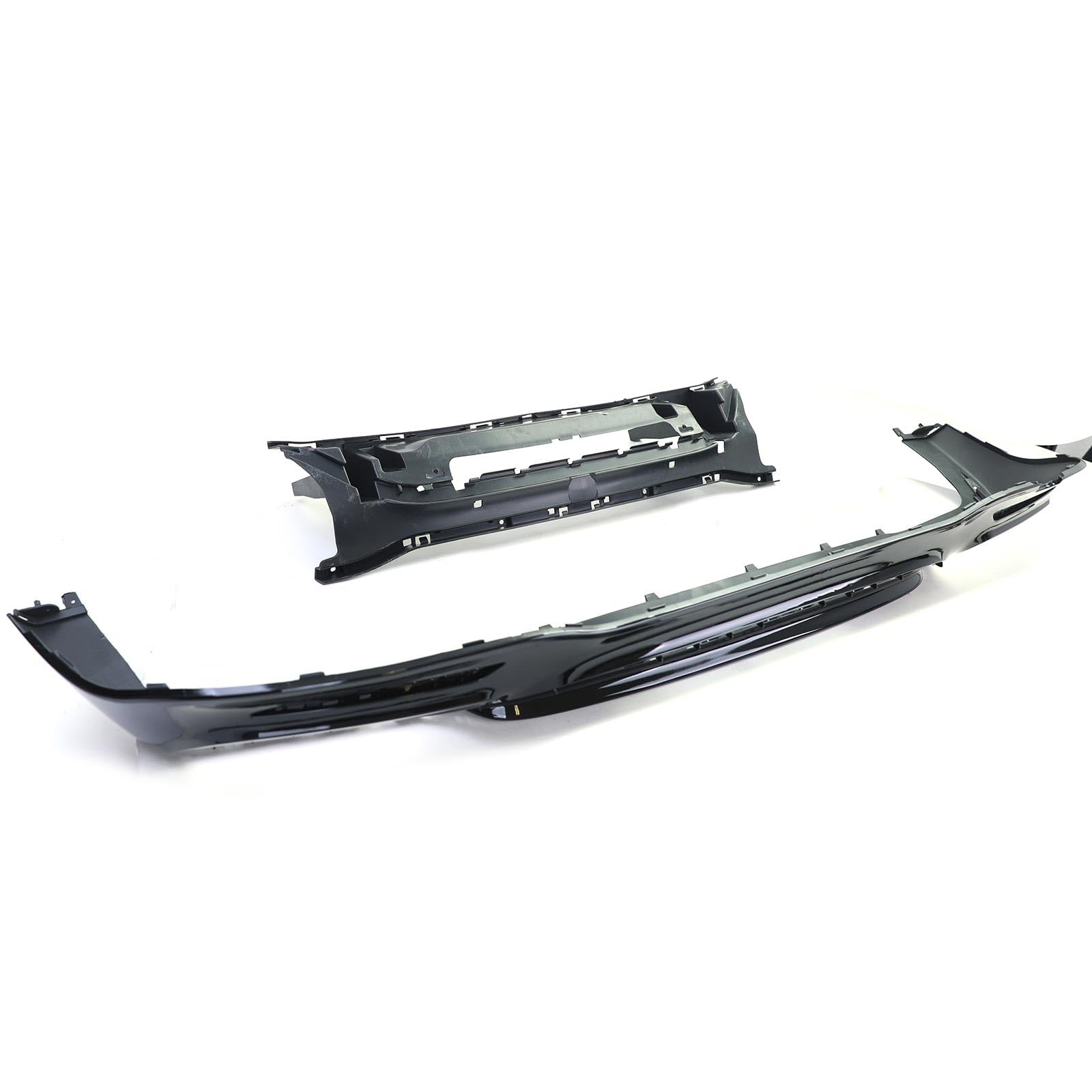 Sport Heckdiffusor mit Doppel Endrohre Schwarz für Mercedes S Klasse W222 17-20