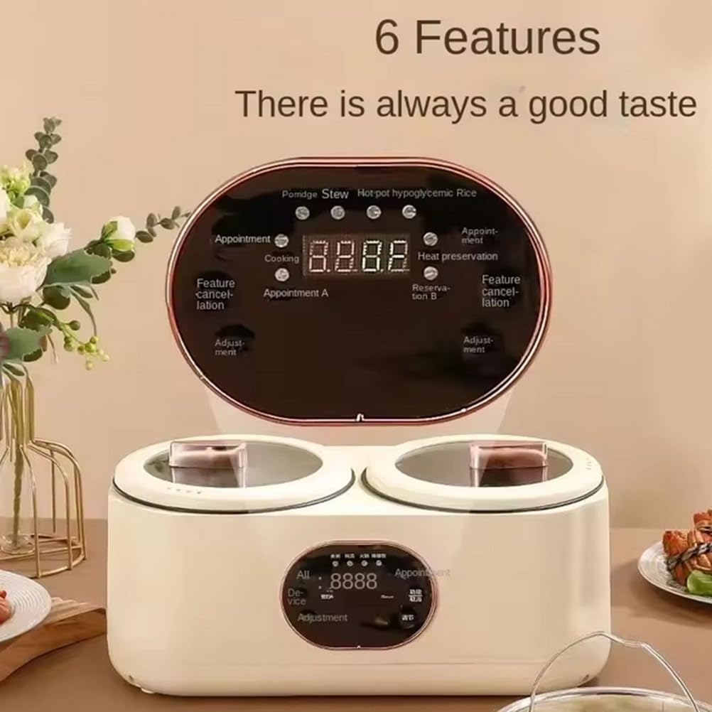 1200W Niezależny Podwójny Sterowany Garnek Gorący, z Wstępnie Ustawionymi Programami, Wielofunkcyjny Elektryczny Garnek Kuchenny, do Gorącego Garnka/Ramen