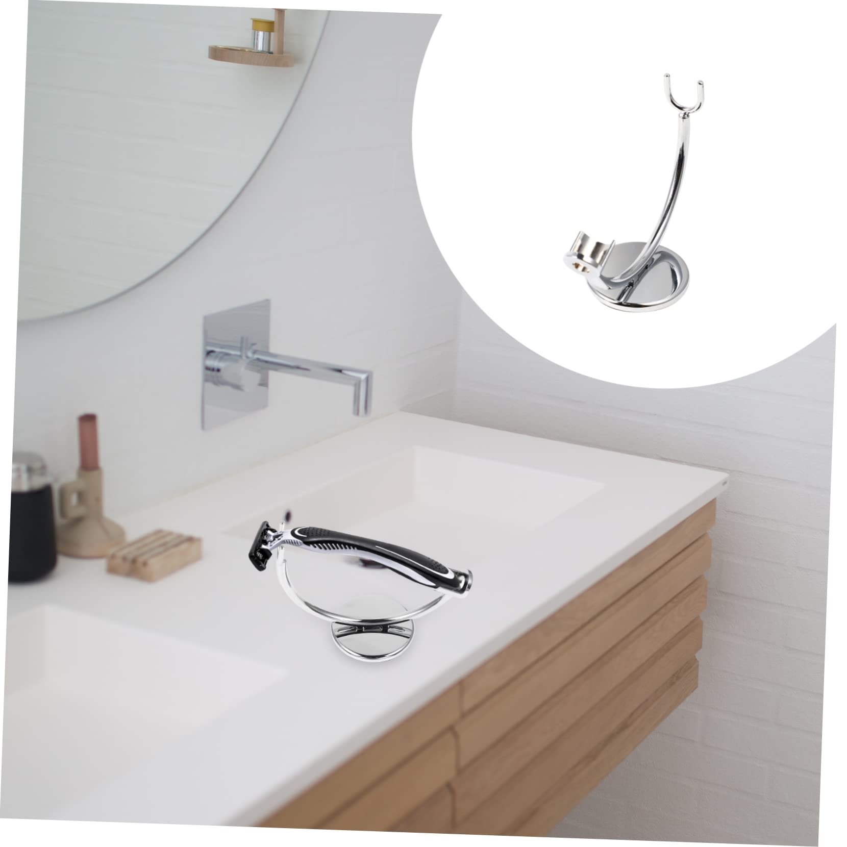 Healeved 2pezzi Per Rasoio Inossidabile Stand Per Rasoio Organizer Conservazione