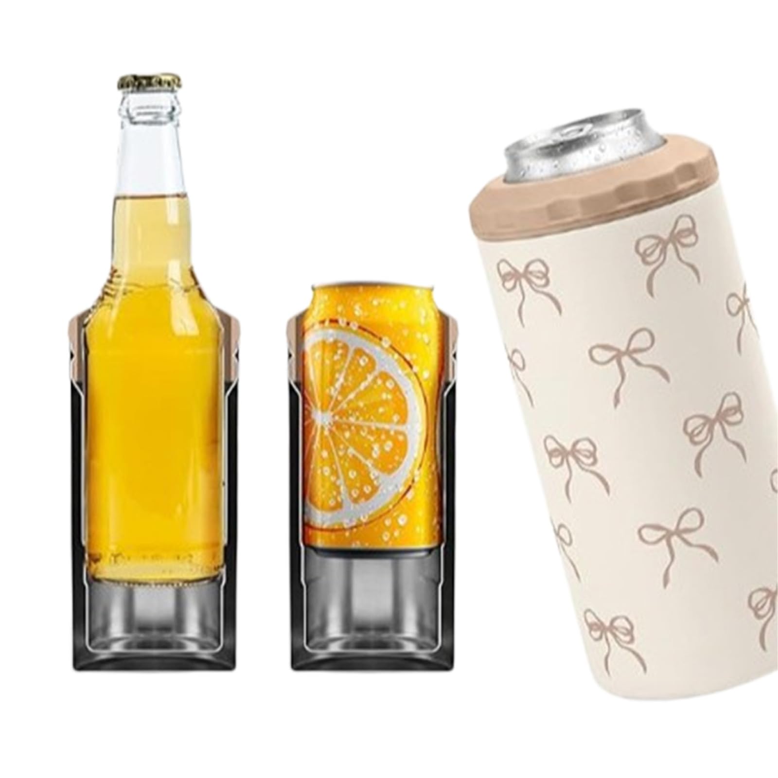 Mekalero Metal Beverage Container Insulated Cup 480Ml with Secure Locking Top for Standard Bottles and Tall Can Insulated Cup
