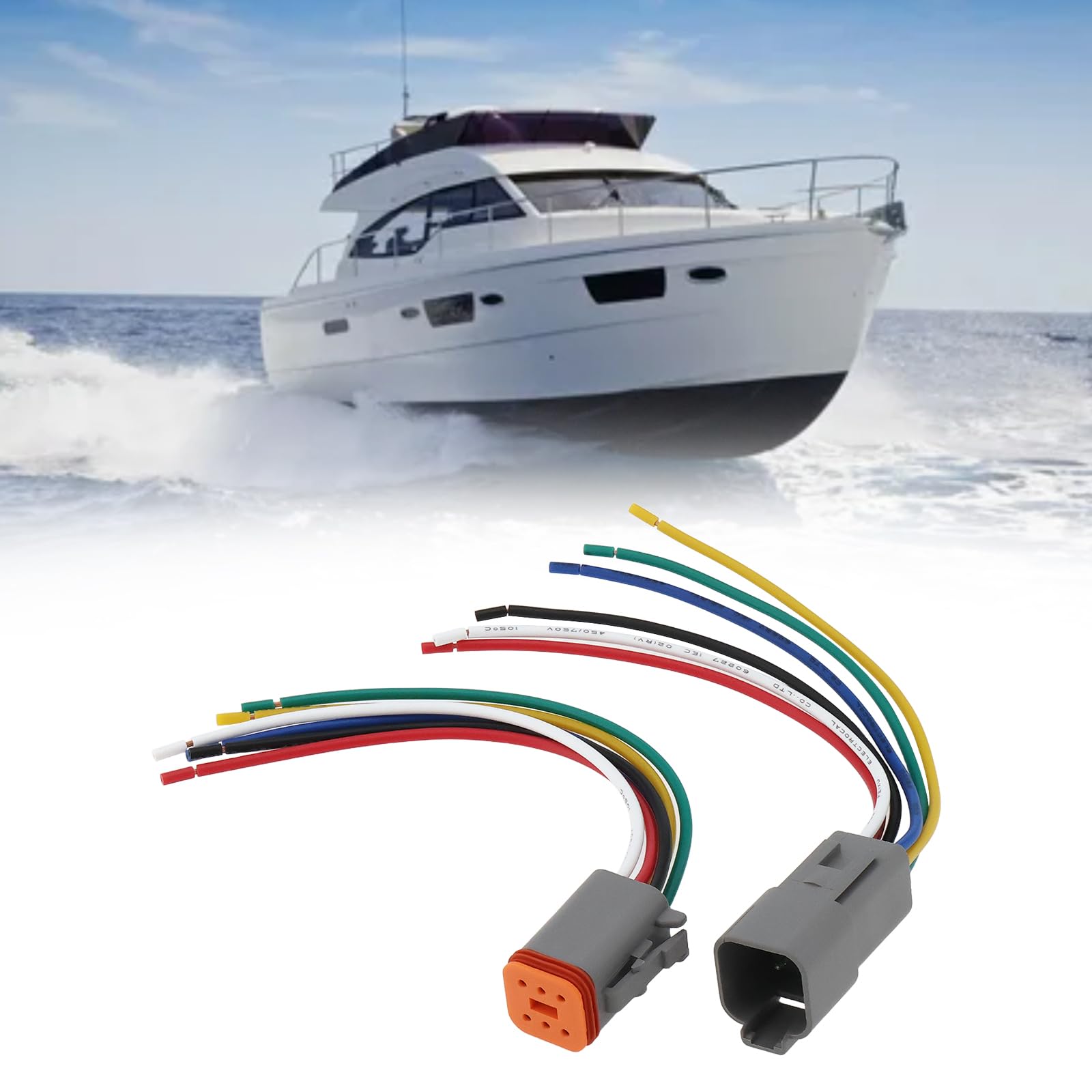 2 paia di connettori maschio femmina a 6 pin, 15 cm, compatibili con Deutsch DT per auto, camion, marina