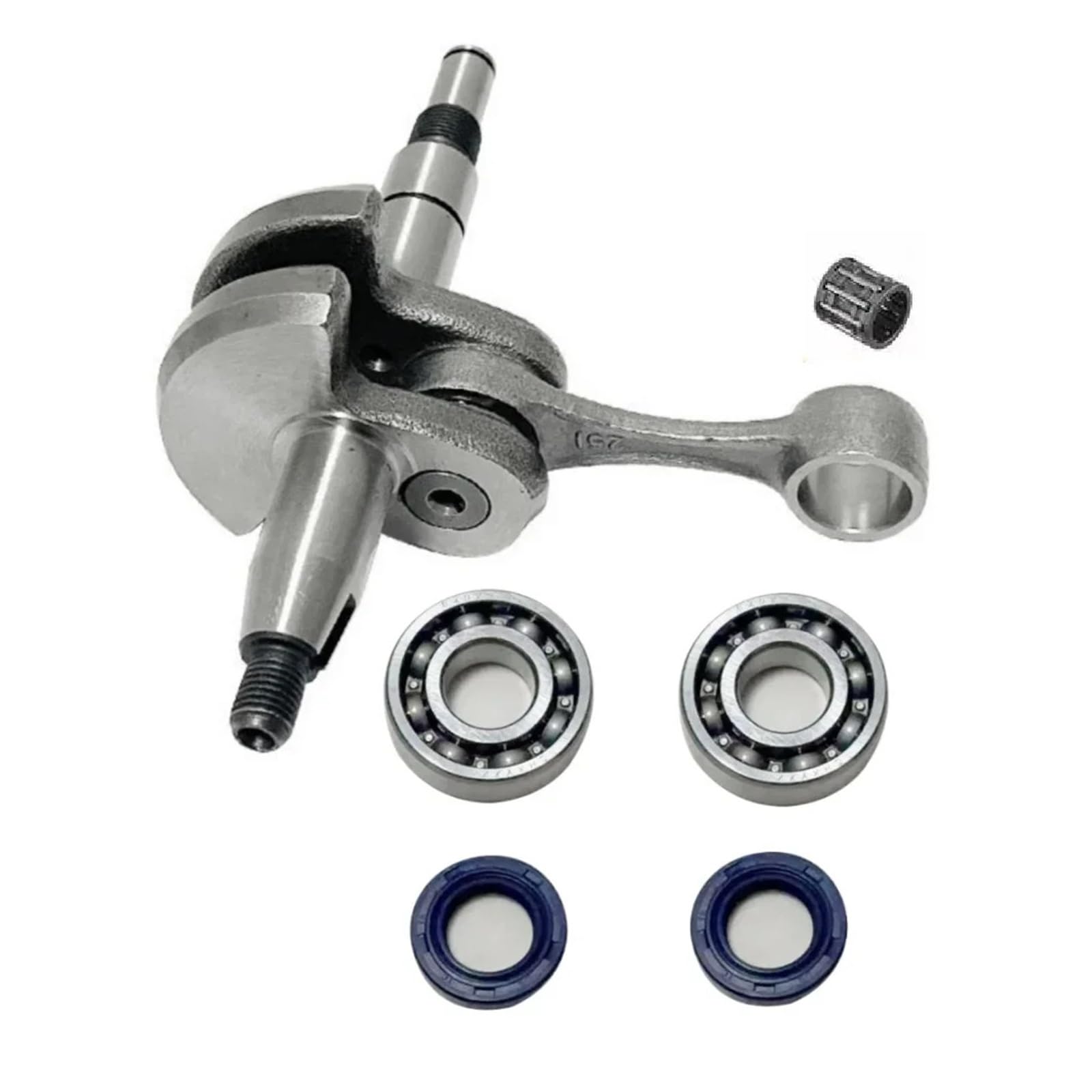 Genérico Compatible con MS251 MS251C MS251CBE MS251CBE-2 | equipo del sello del rodamiento de bolitas del cigüeñal del aro del pistón del cilindro de 44m m(Total Kit A)