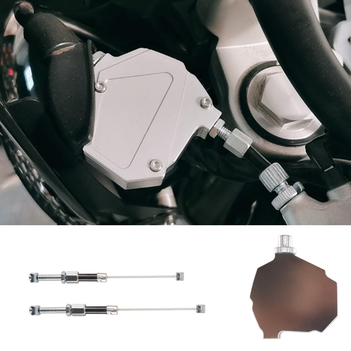 Kit di conversione per moto, cavo frizione per la maggior parte delle moto e moto da cross con tiracavo (argento)