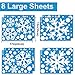 Ivenf Christmas Decorations Indoor Decor: 8 Sheets Extra Large White Snowflake Christmas Window Clings, Farmhouse Rustic Xmas Snowflake Decorations for Kids Home School Office Winter Holiday Party