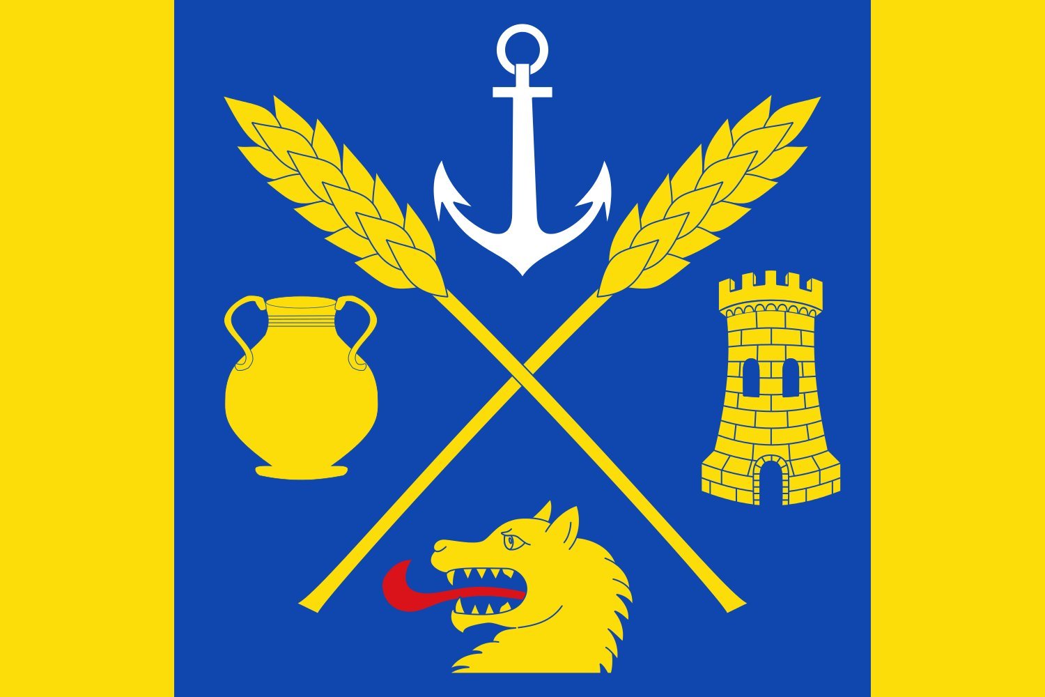 Drapeau de Malpica de Bergantiños grand tissu pour décoration extérieure