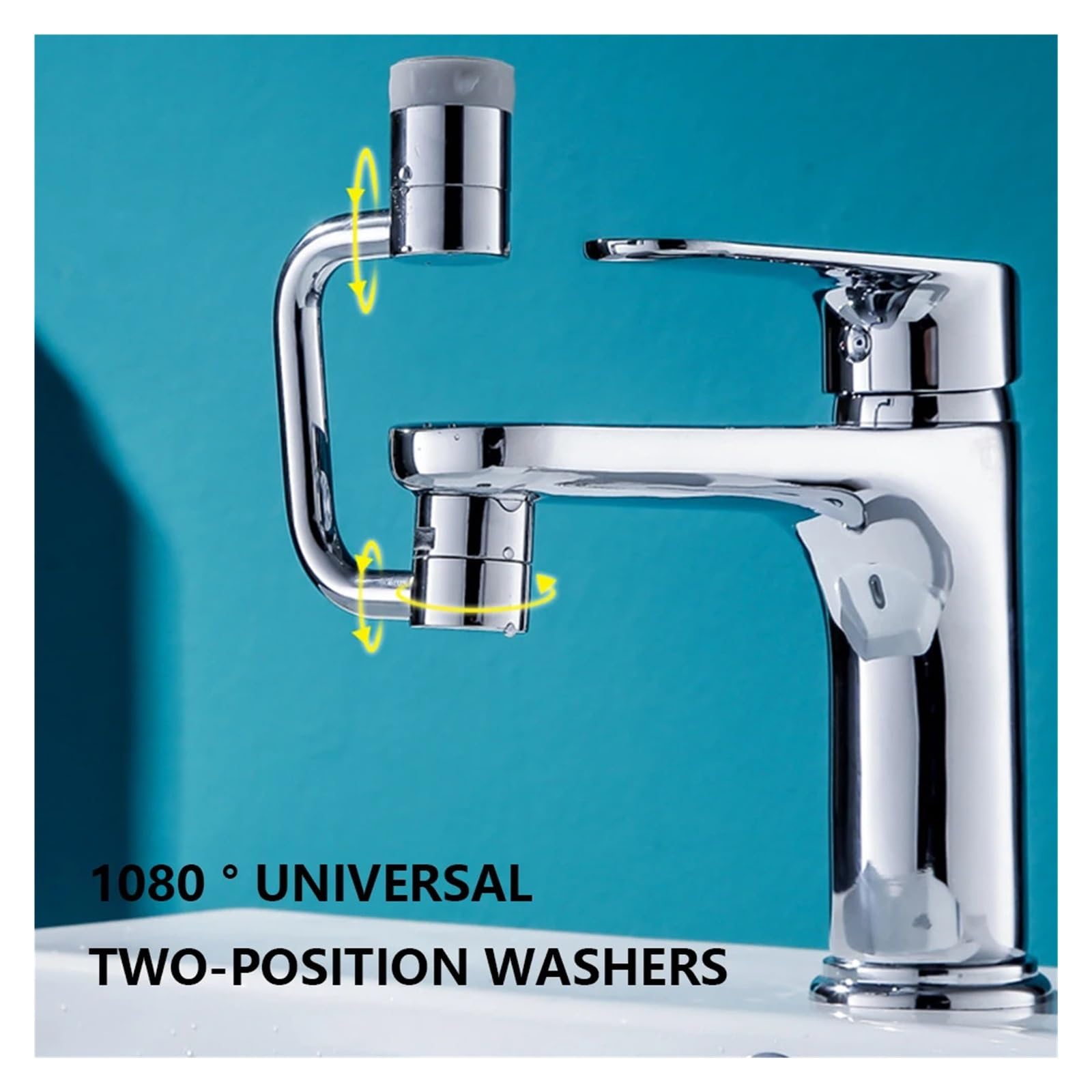 Testa dello spruzzatore con prolunga girevole. Prolunga universale for rubinetto, 2 modalità per rubinetto da cucina(1PCS)