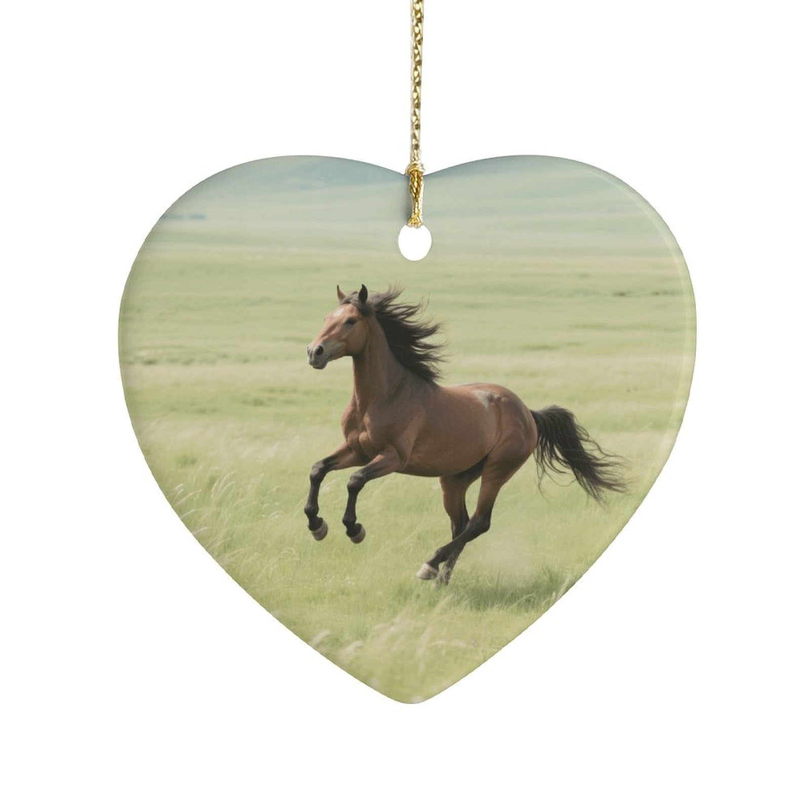 Fekiloot Style Horse Ceramic Ornament Home Decor Keepsake