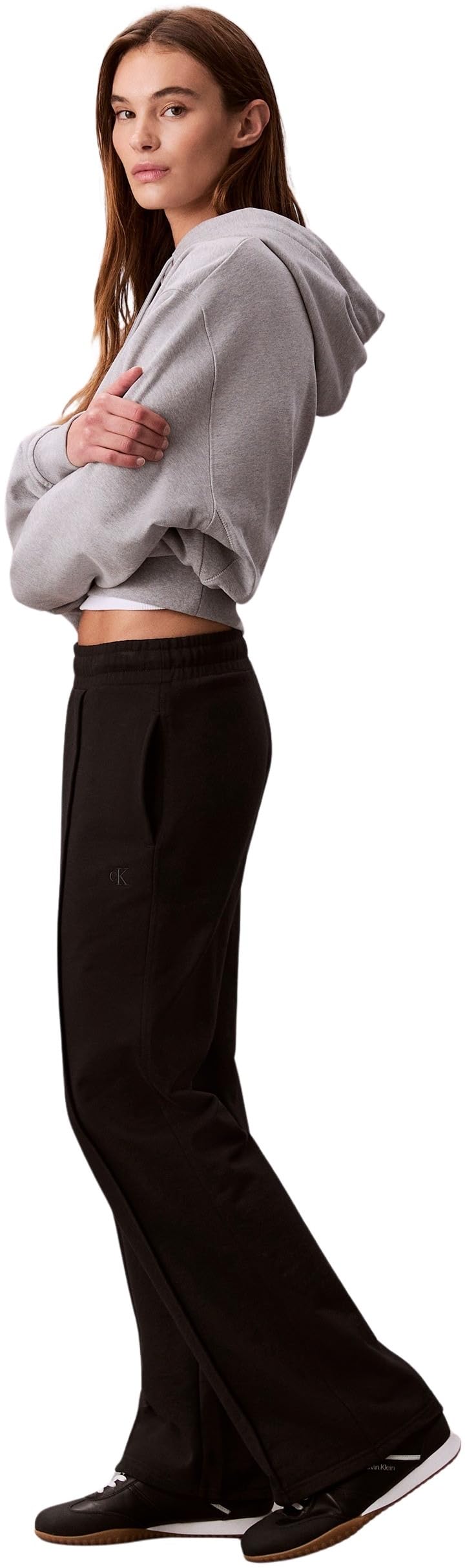 Calvin Klein Pantalon de Jogging Femme Archive Logo French Terry Jambes Droites