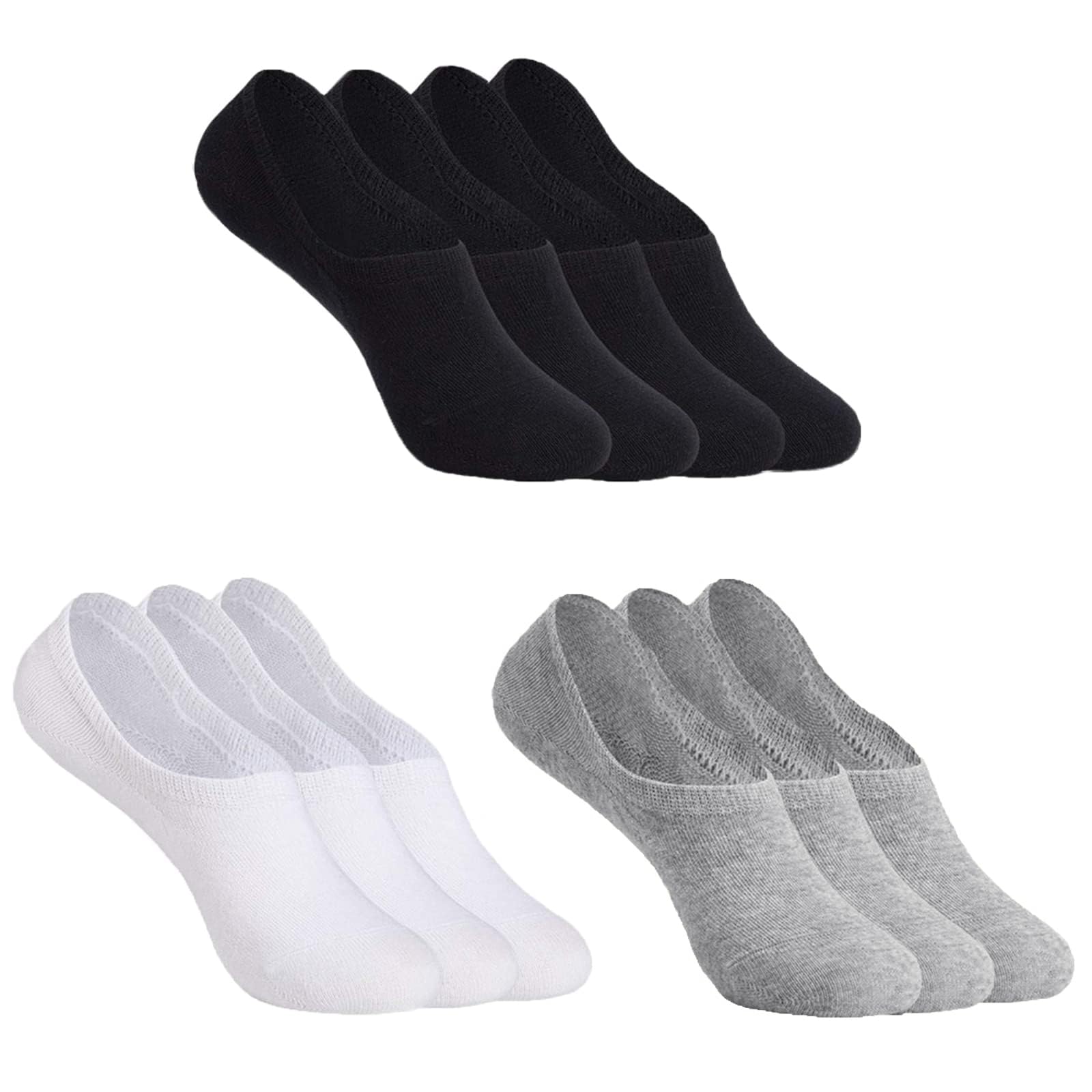 YOUCHAN Calzini Donna Uomo Fantasmini Calze 10 Paia Invisibili Sportive Antiscivolo Cotone con Taglio Basso