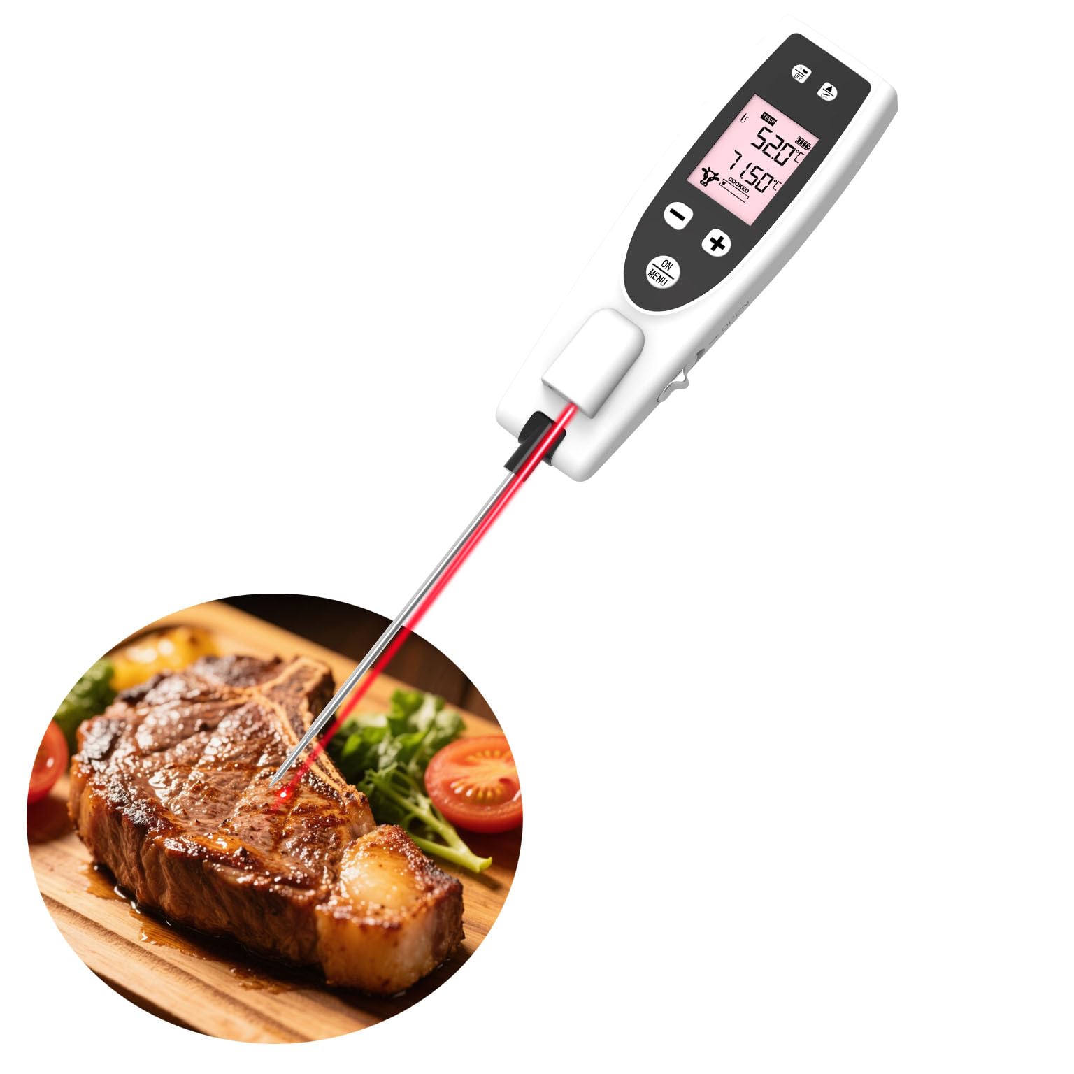 Prong-Style Barbecue Thermometer for Cooking, Kitchen Utensil