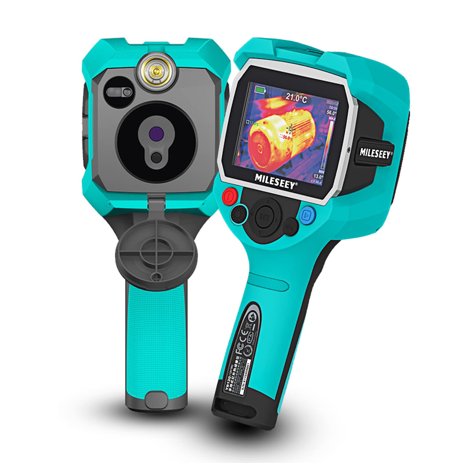 Thermal Camera 10800 Pixel, Handheld Dual Camera Infrared Thermal Imagers, 3.5 Inch LCD Display IP65 Waterproof Rechargeable 6 Palettes TR120 Thermal Imaging Camera with LED Light