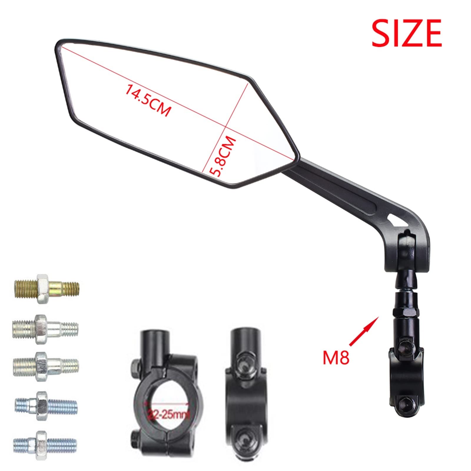 Specchietti laterali Riflettore Specchietto Retrovisore Bici Riflettore Specchietto Retrovisore Ruotabile Regolabile Specchietto Retrovisore Moto Specchietto Retrovisore Specchietto Retrovisore