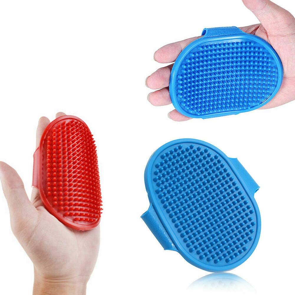 The DDS Store Pet Shampoo Brush | Soothing Massage Rubber Bristles Curry Comb for Dogs & Cats Washing | Professional Quality Hand Brush (Color May Vary (Pack of 3) (B08X2W7H9B) Amazon Price History, Amazon Price Tracker