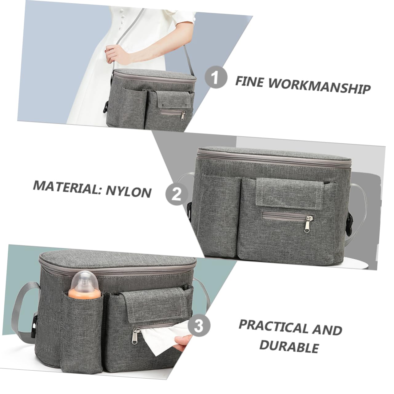 TOYANDONA 2stücke Diaper Pouch Multifunktionale Wickeltasche Für Kinderwagen Große Kapazität Für Babyflaschen Windeln Und Spielzeug Für Unterwegs