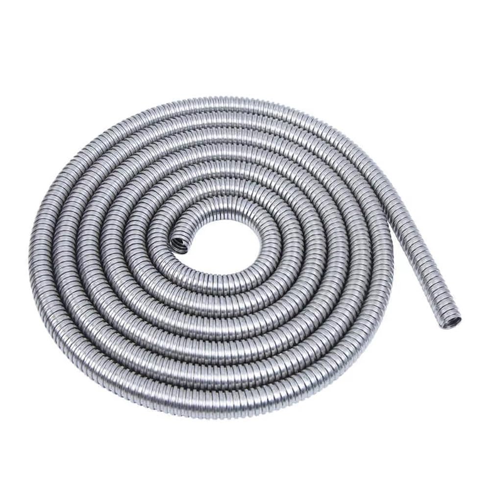 YJXYJQ 304 Stainless Steel Corrugated Conduit Hose - 6-100mm Diameter, 1-5M Length, Flexible Metal Cable Protector Sleeve for Wiring(5 Meter,ID 6mm)