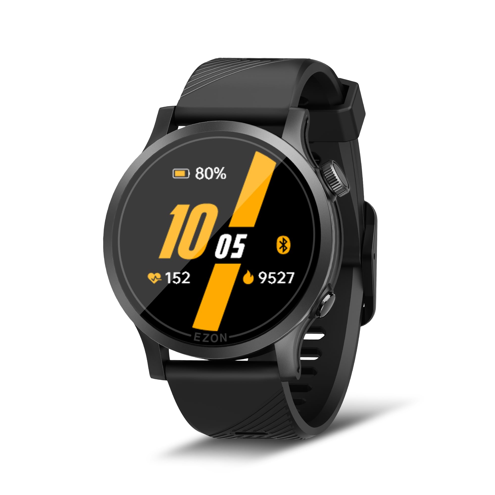 EZON R7 GPS Sports Watch,Dual-Band GNSS,Optical Heart Rate,20 Days Battery Life,Training & Fitness Assessment, Sleep Tracker,Lightweight Multisport Watch for Triathlon,Marathon,Running (Black)