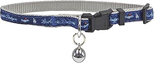 Miniatura 69 de MLB CAT Collar de satén de Los Angeles Angels, collar de equipo de béisbol para perros y gatos. Un collar de gato brillante y colorido con colgante