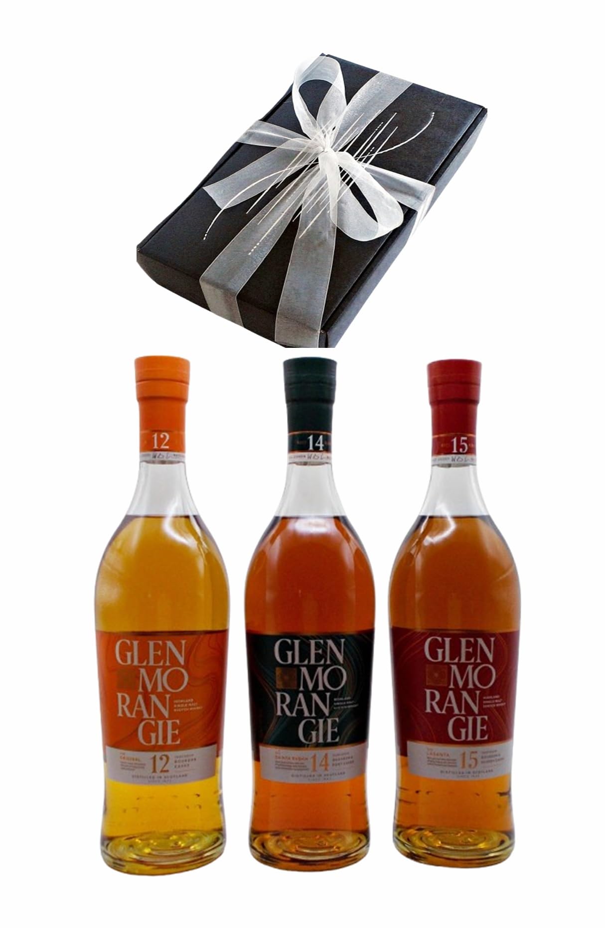 H-BO 3 Flaschen Glenmorangie Scotch Whisky 12, 14 & 15 Jahre Geschenkset