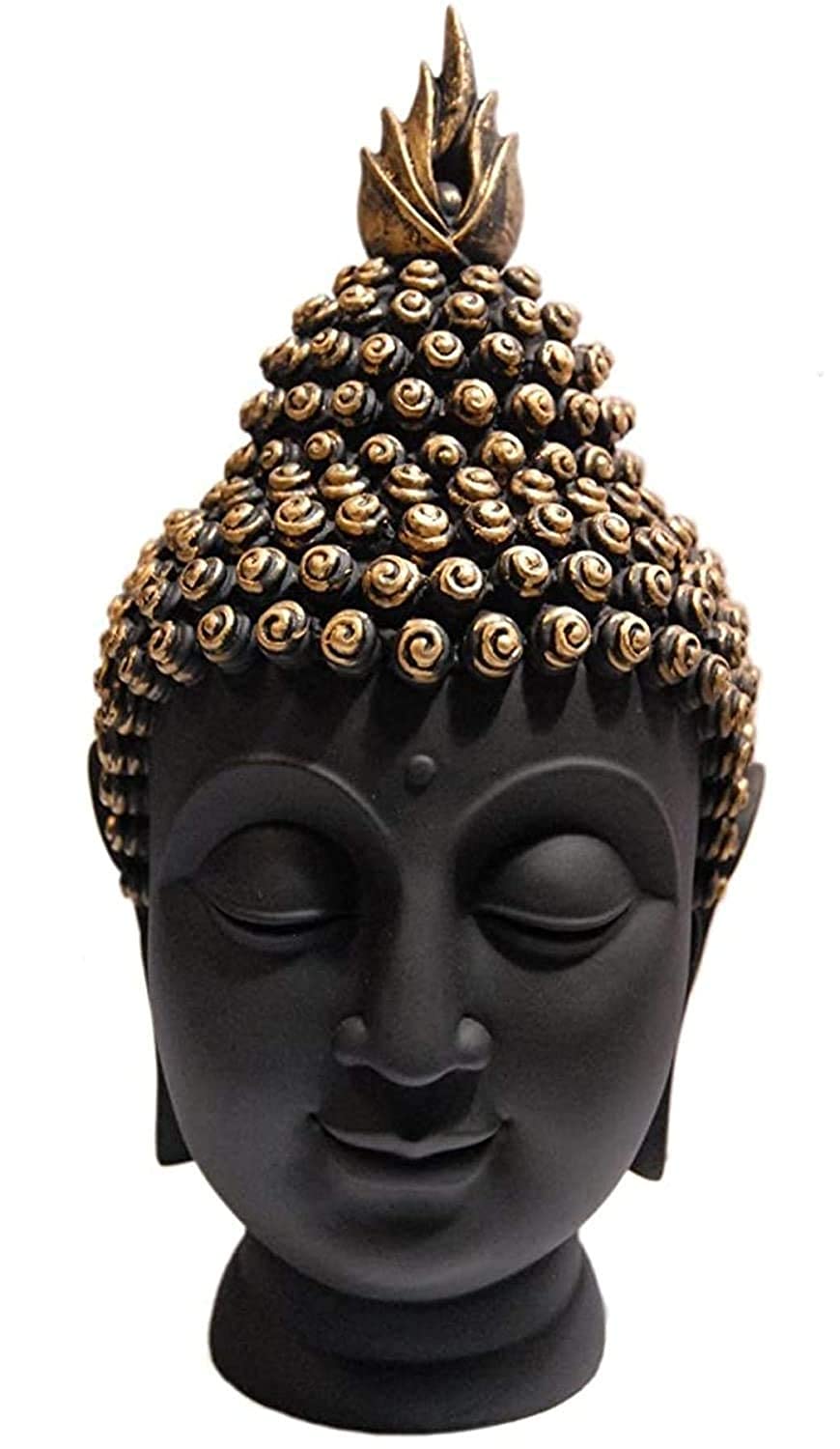 金色と黒色の仏像頭部 （寺宝・仏像・文化財 – 日向薬師）
