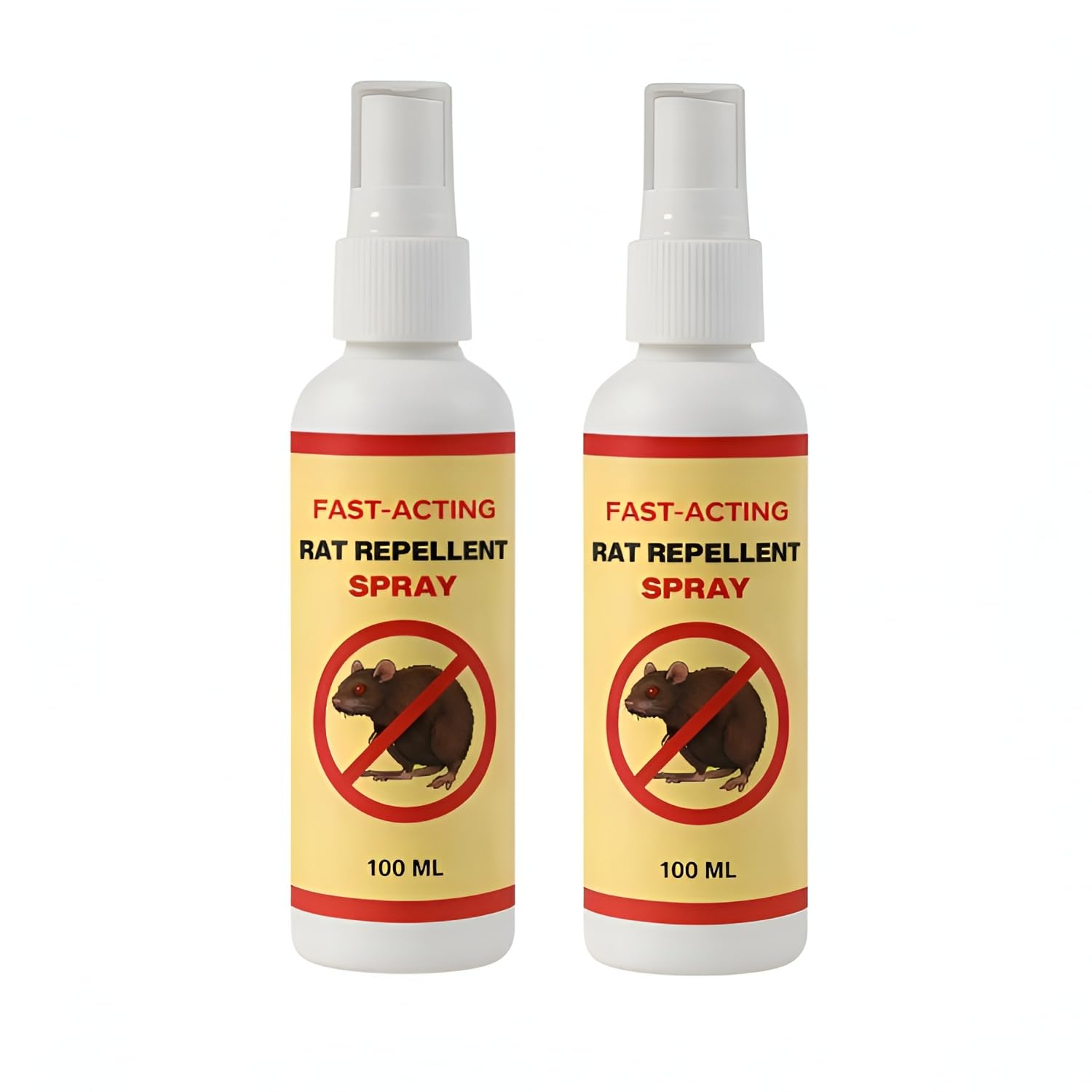 Fast Acting Rat Repellent Spray 2x100 MLEach| for Home, Kitchen, Store Room & Office | Keeps Rats Away | Easy to Use Indoor Pest Control Spray