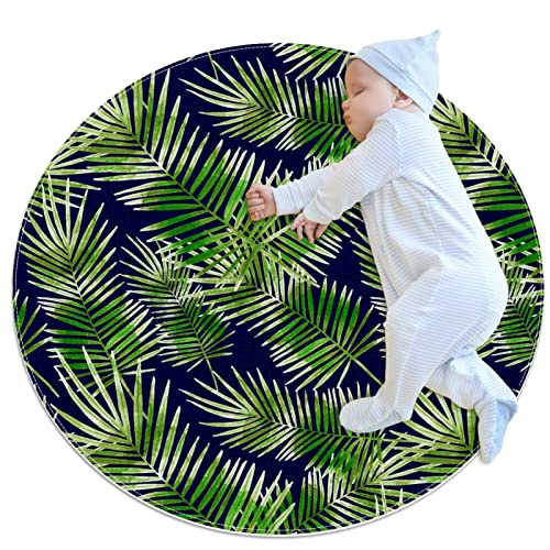 Tapis de salle de bain tropical bleu 1m antidérapant pour chambre