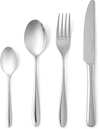 Royal Doulton Juego de cubiertos de 16 piezas, acero inoxidable