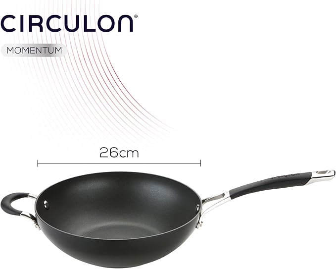 Wok Antiadherente Circulon Momentum 26cm Negro miniatura 2