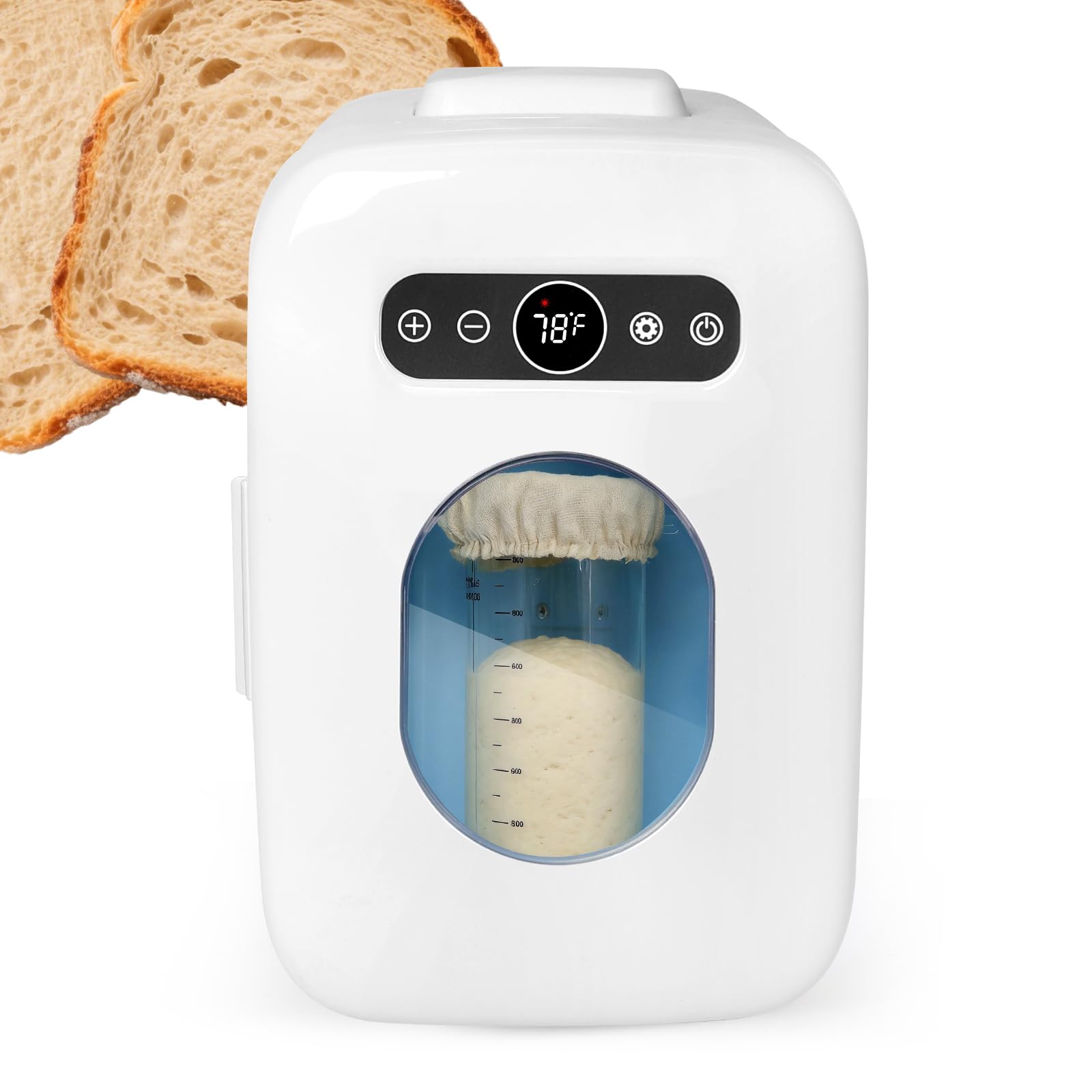 Sourdough Home with Window, Sourdough Starter Home with 41-122°F Accurate Temperature Control, 8L Large Capacity, Energy-Saving &amp; Quiet Operation, Great for Making &amp; Storing Sourdough Starter