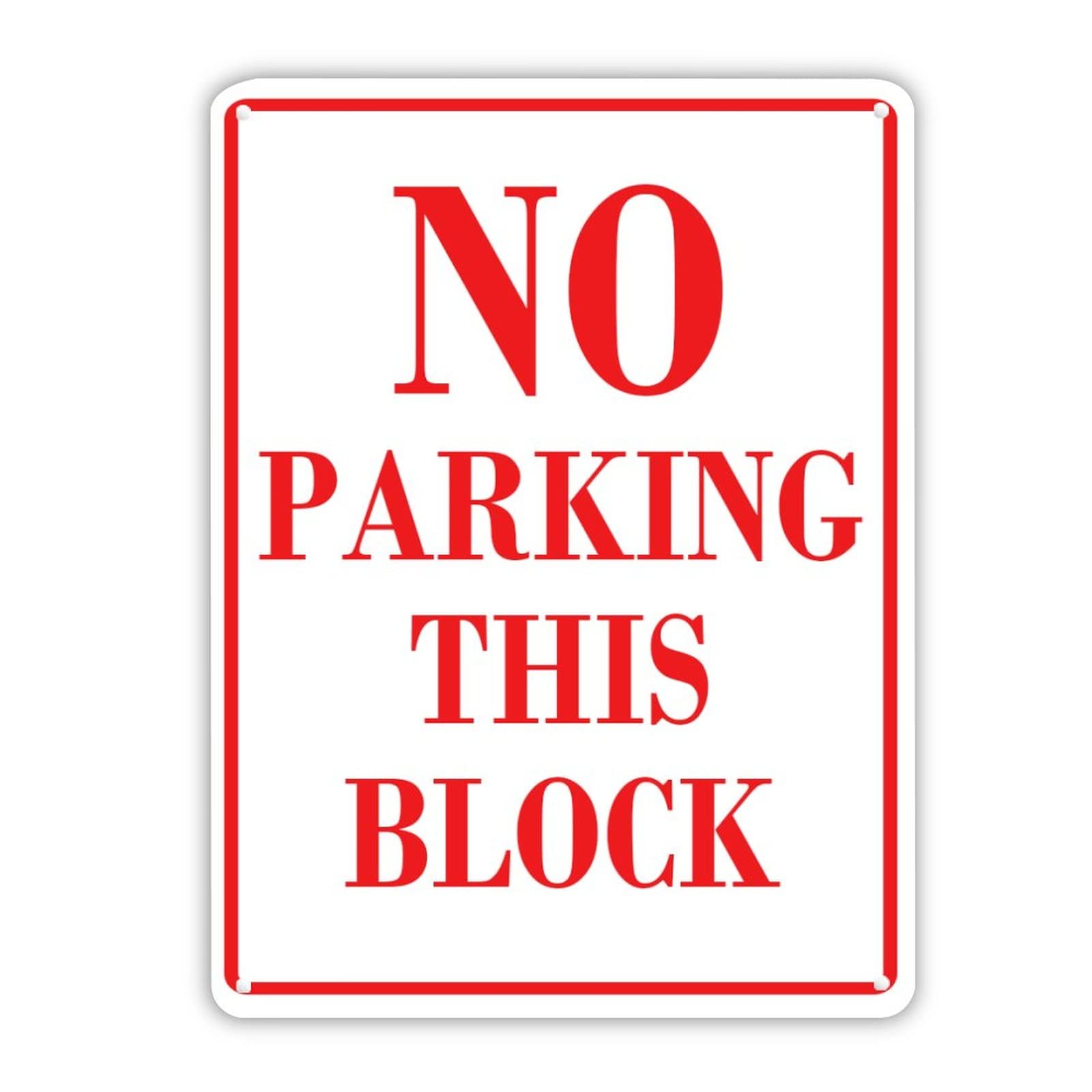 Panneau no parking métallique durable et résistant en étain de qualité