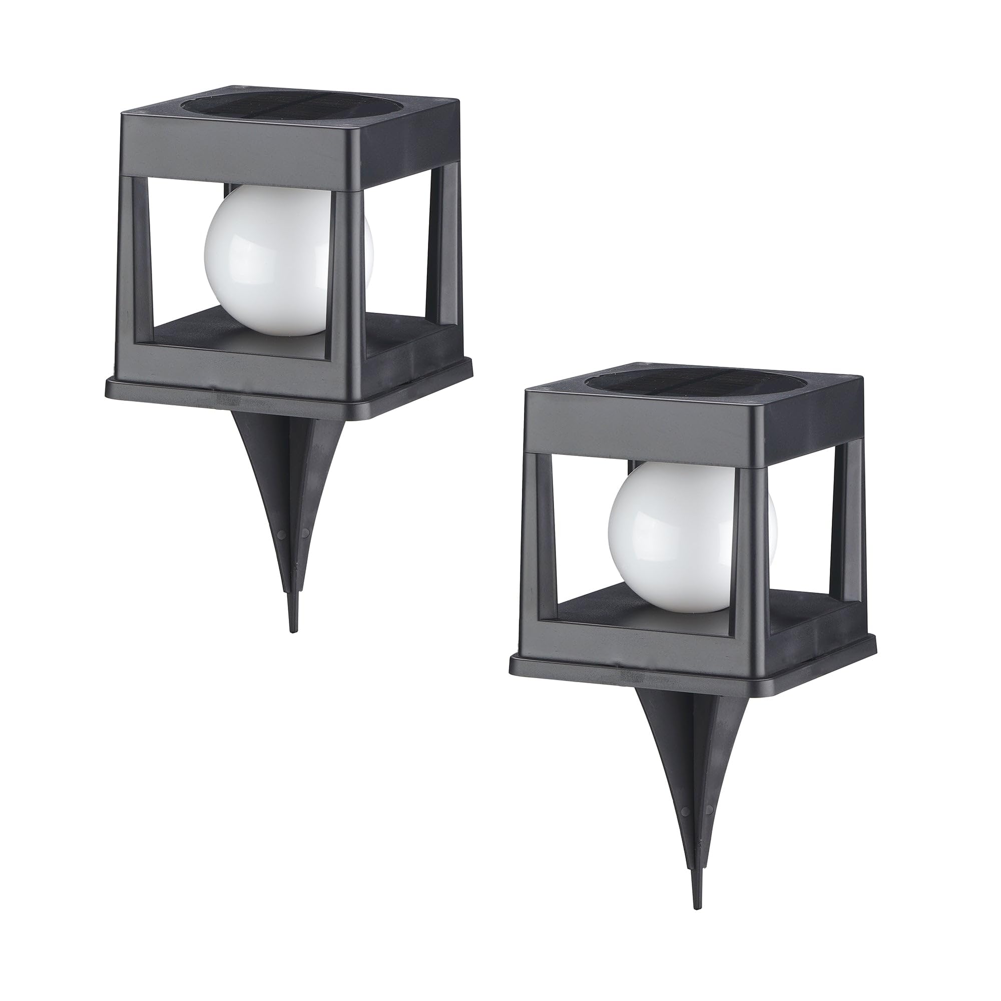 Lumisky Zestaw 2 lamp solarnych LED do nakłuwania lub postawienia 2x CUBYA ciepła biel H21,5 cm