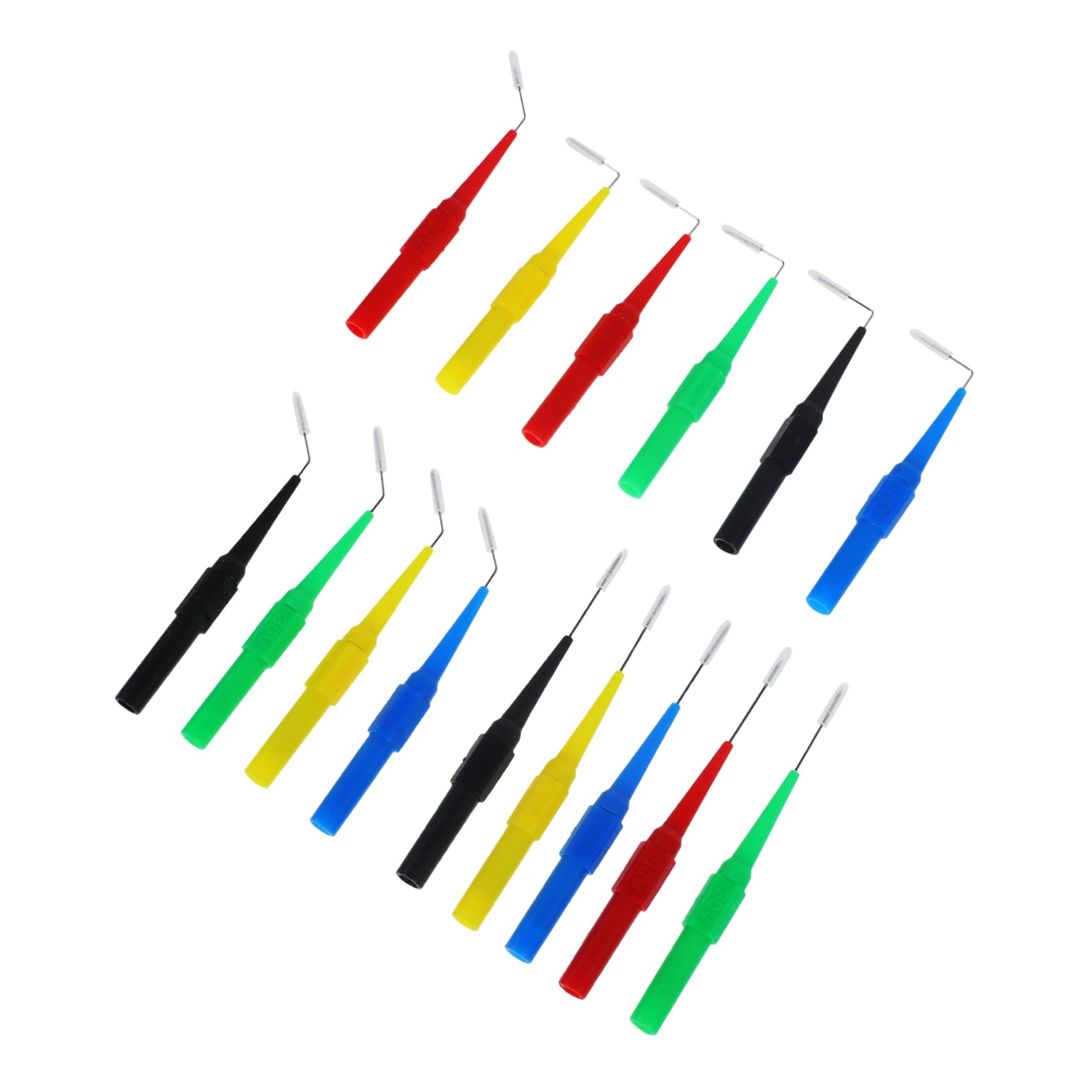 GLEAVI 60pezzi Puntali Test Probes Per Multimetro Kit Di Probe Per Test Elettronici e Automotive Ergonomici Per Misurazioni Precise e Facili Adatti Circuiti e Rilevazione Tensioni