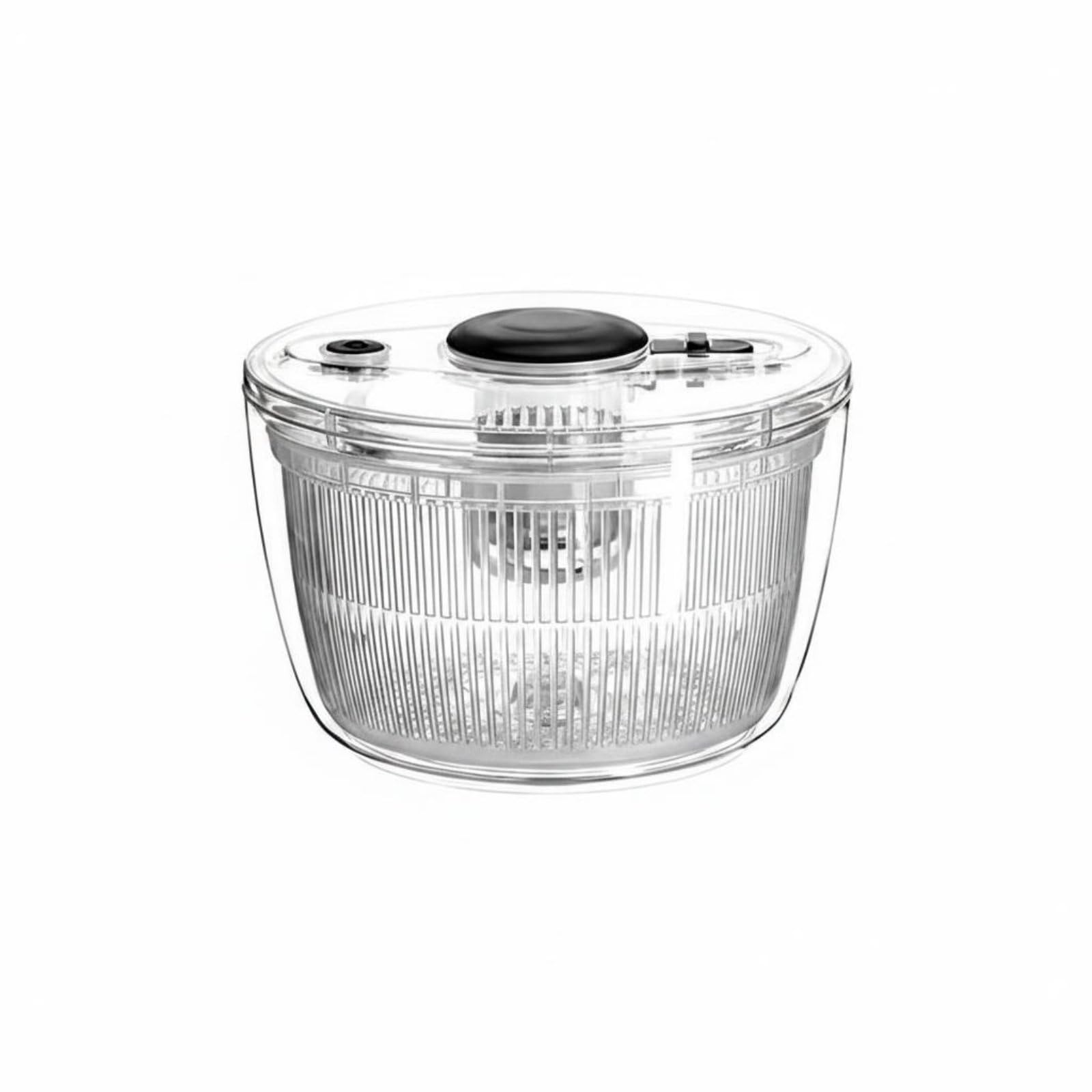 Quick Draining Manual Salad Dryer Easy to Clean Push Pump Salad Dryer Large Capacity Lettuce Dryer Single-Press Stop Button, Transparent, S | Home & Garden | Kitchen Dining & Bar-image-21