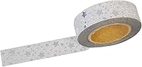 Vista 1 de AllyDrew Washi Tapes - Cintas de enmascarar decorativas, estrellas plateadas con purpurina