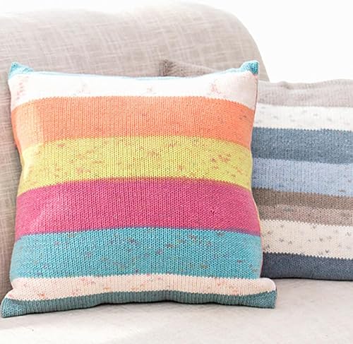 Miniatura 3 de Hilo de color de algodón para tartas, hilo multicolor arcoíris para tejer y tejer a ganchillo, 2 bolas de 7.05 oz, 45% algodón, 55% acrílico, hilo