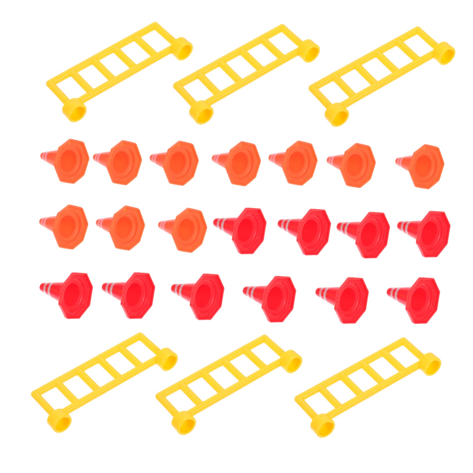 LIFKOME Educational Traffic Signs for Boys and Girls 26pcs Mini Cones Boys and Girls Construction Signs Plastic Roadblock Toys