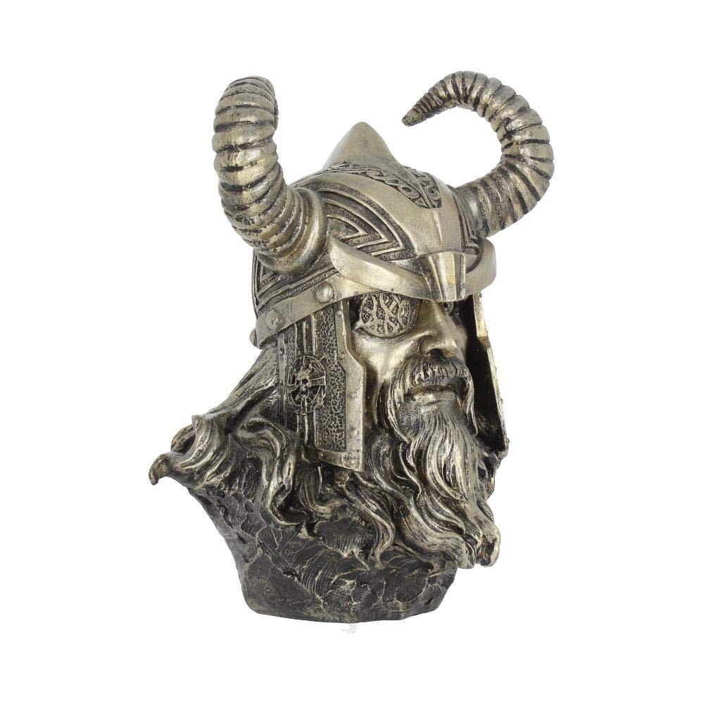Estatuilla De Odin En Bronce - Figura Vikinga De Resina 27cm - Decoración Nórdica