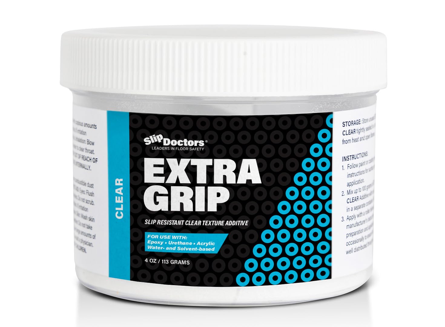 SlipDoctors Extra Grip Clear – Anti-Skid Additive for Outdoor and Indoor Surfaces Including Paint, Metal, Wood, Fiberglass, and Concrete – Anti-Slip, High Traction Additive for Paint and Coatings