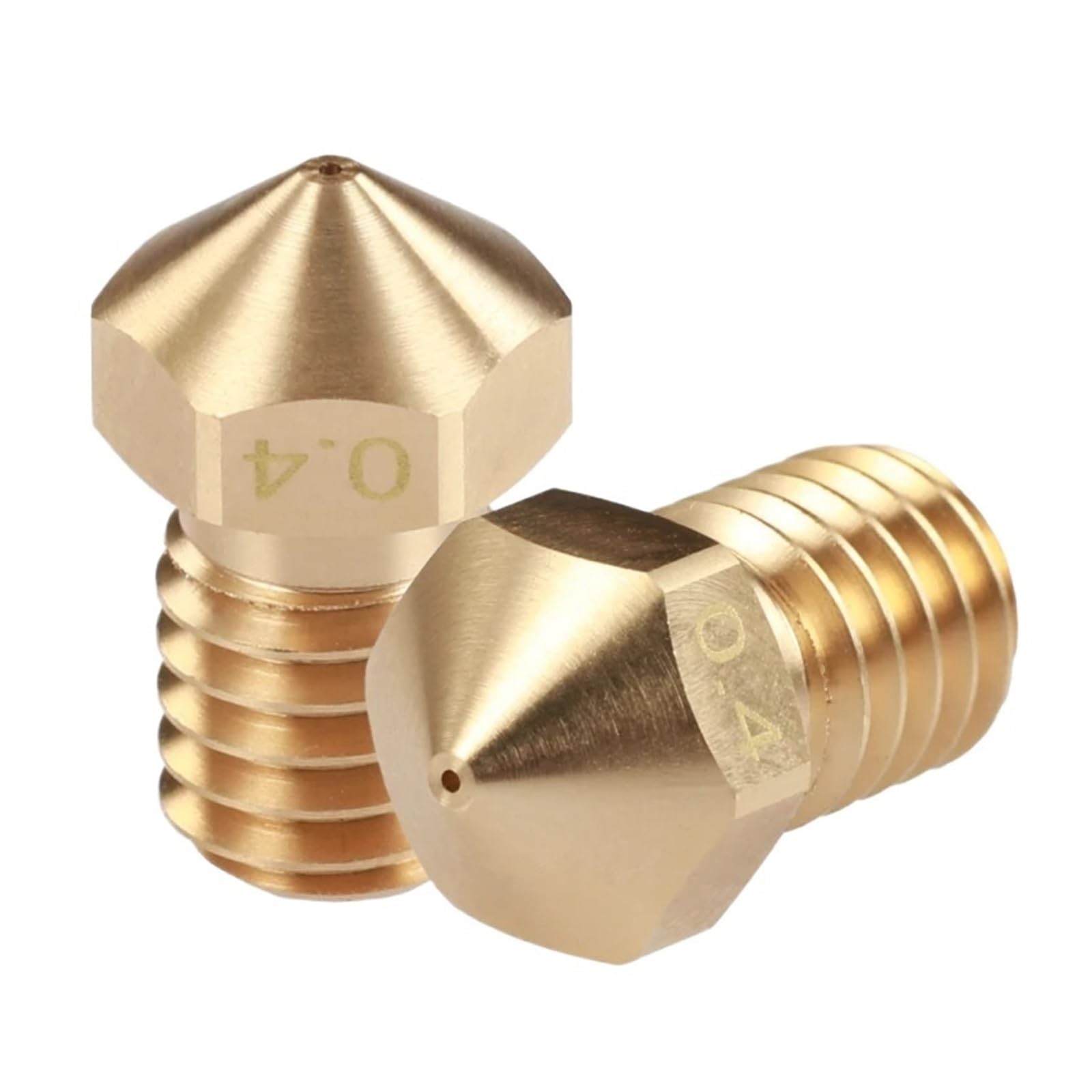 DEBLAN Messing V6 Düsen für 3D-Drucker Hotend-Düse (Größe: 4 Stück 0,4 mm)
