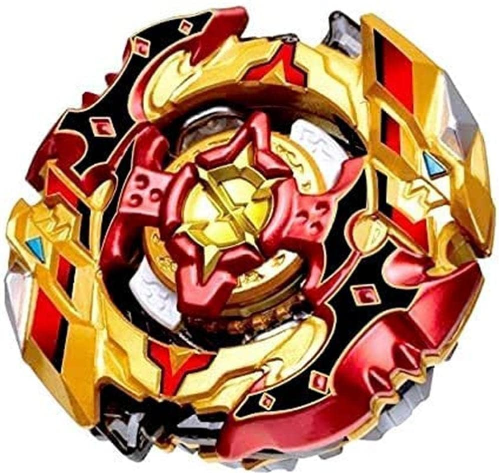 Spinning Top Set Juguetes Anillo de Metal Mango de plástico Juego de Juguetes giratorios con Lanzador para Regalo de Juguete para niños (A)