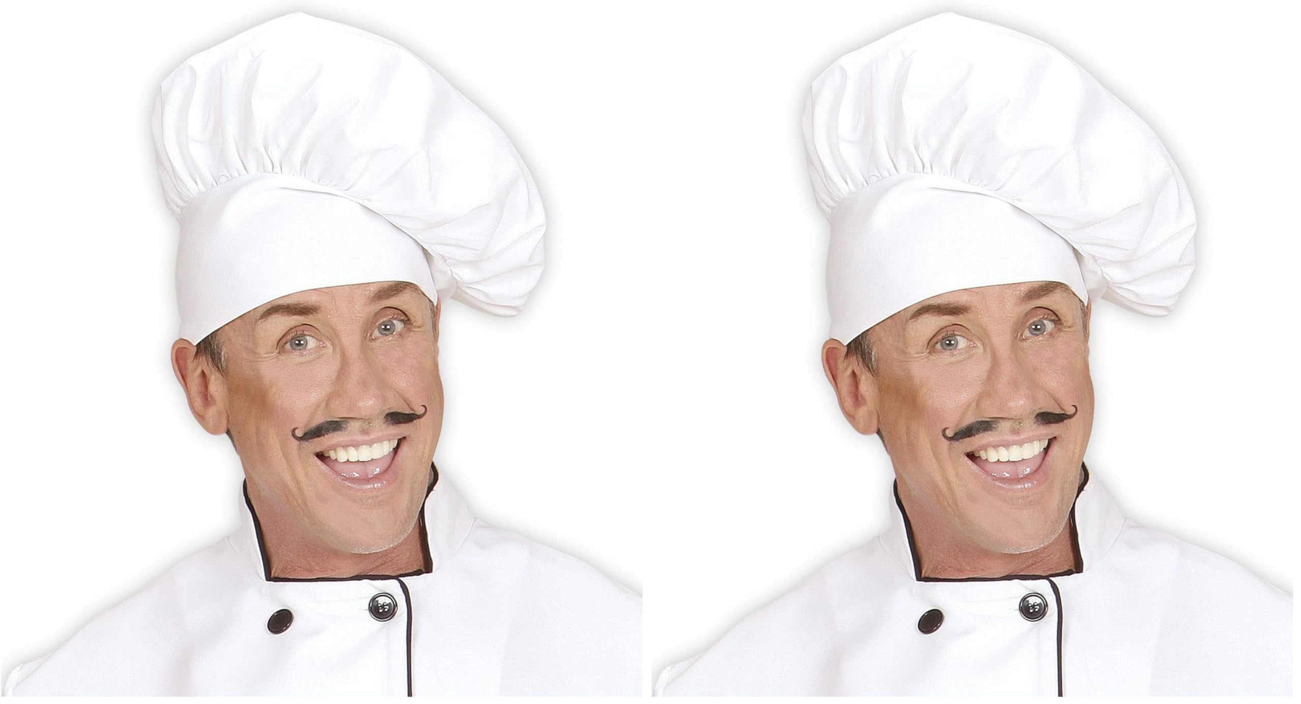 W WIDMANN MILANO Party Fashion - Kochmütze, Weiß, Chefkoch, Karnevalsbestandteil