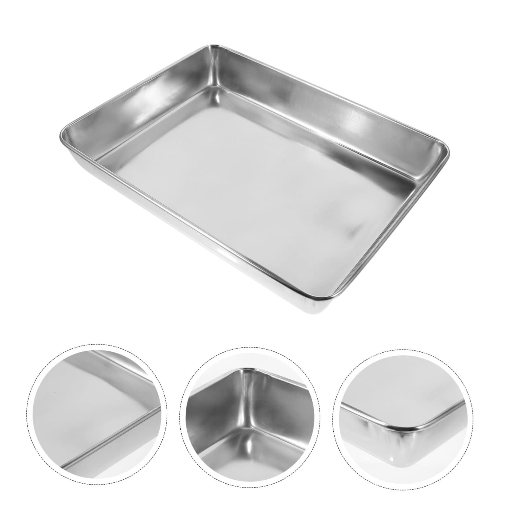 Sosoport Baignoire pour Oiseaux en Acier Inoxydable Argenté, Bain sans Odeur et Sécurisé pour Petits Animaux comme Perroquets et Pigeons, pour Cage Intérieure