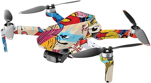 Miniatura 2 de MightySkins - Compatible con DJI Mini 2 Dron portátil - Cartoon Mania  Funda protectora de vinilo duradera y única  Fácil de aplicar, quitar y