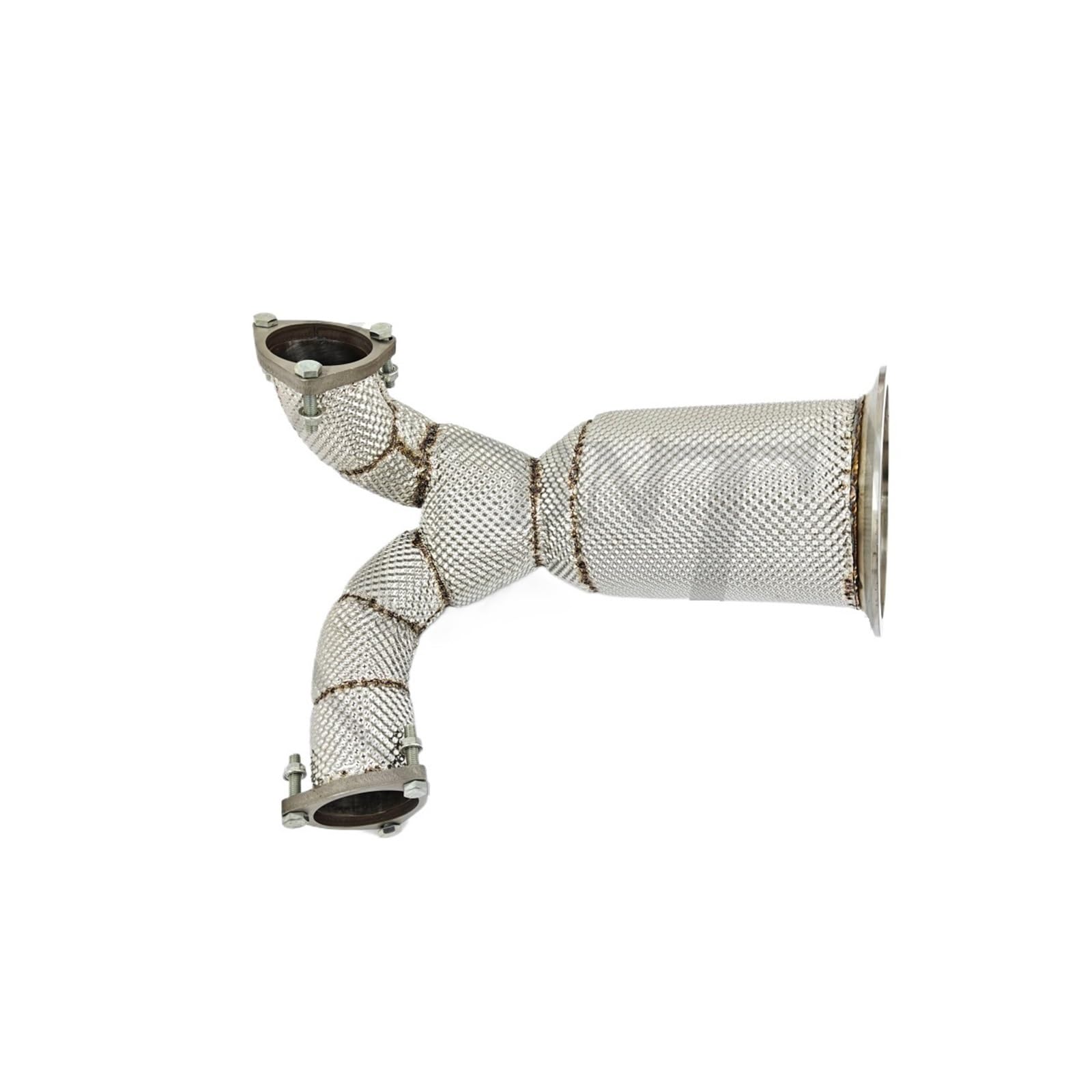 Samochodowy czujnik tlenu CBNT Exhaust Pipe Downpipe With Catalytic Converter Fit For Audi S4 S5 B9 3.0T Header With Heat Shield SS304 Systems(100cell)
