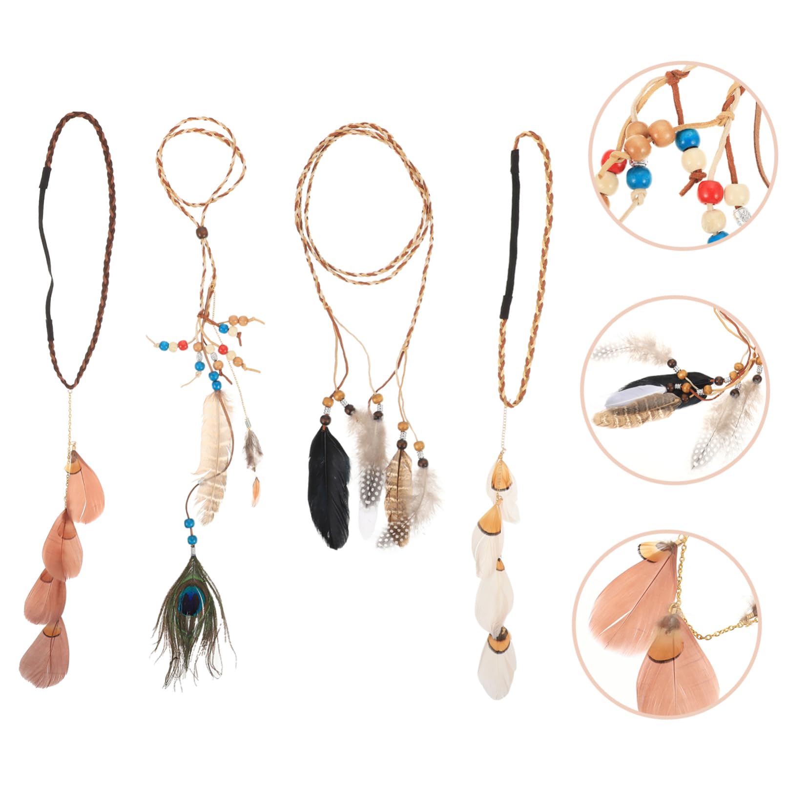 MAGICLULU 20 Pz di fermaglio per bohémien pennacchio accessori per cerchietti bambina arredamento bohémien bohémien fasce per piumate da donna
